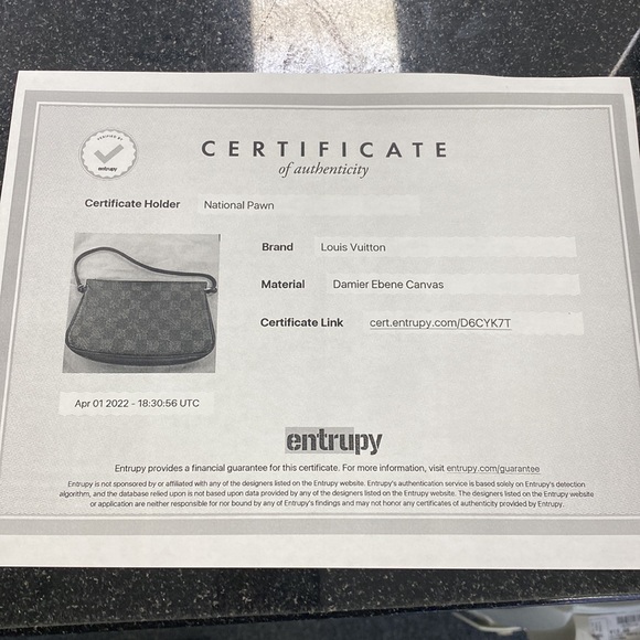 Louis Vuitton Pochette Damier check with d… - Picture 8 of 8